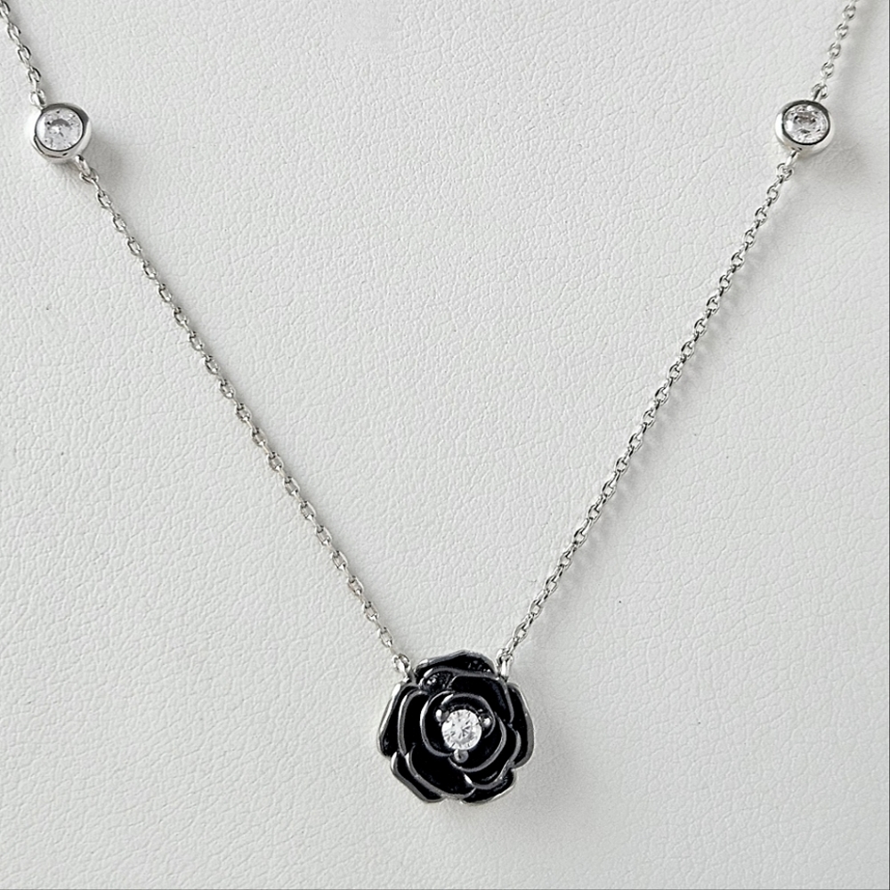 Black Rose Necklace, Charmed Aroma Black Rose Collection